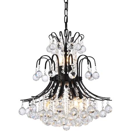 Elegant Lighting Toureg 19 Inch Black Pendant V8001D19BK/RC